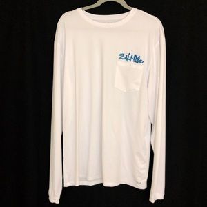 Salt Life Men’s Shirt White Large Fishing